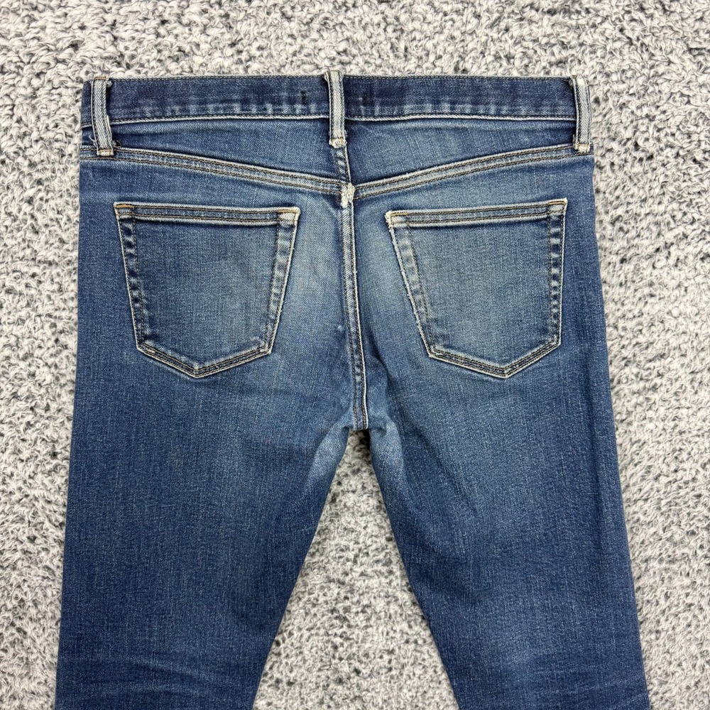 Uniqlo Selvedge Jeans Mens 31x32 Blue Dark Denim Slim Straight Faded Whiskers - Picture 13 of 15